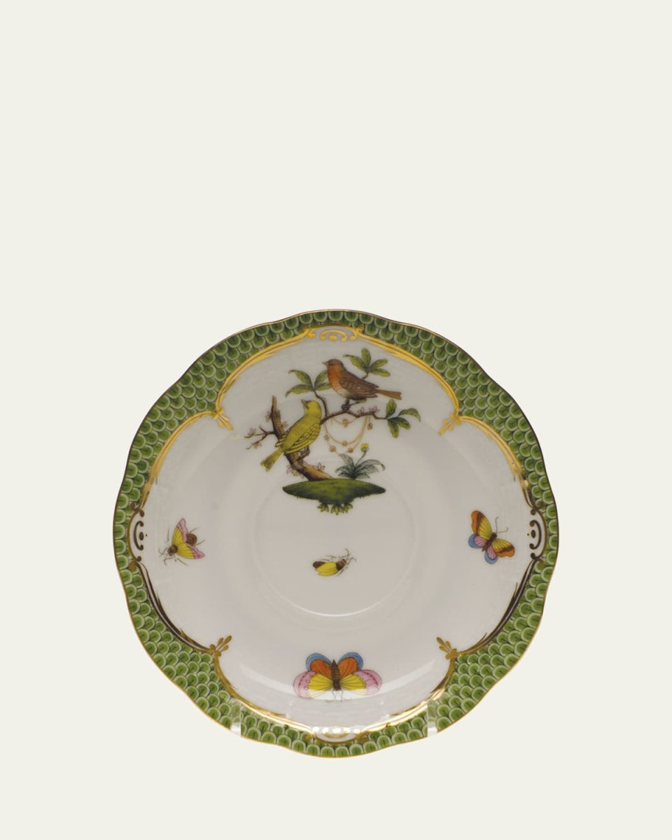 Rothschild Bird Green Motif 06 Tea Saucer